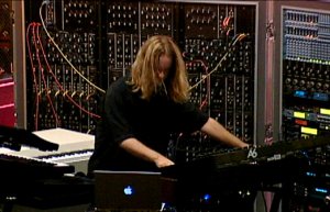 Norlander at ProgWest with M400 and modular Moog